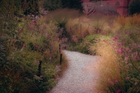 Ronde borders en gebogen paden nemen de tuin over